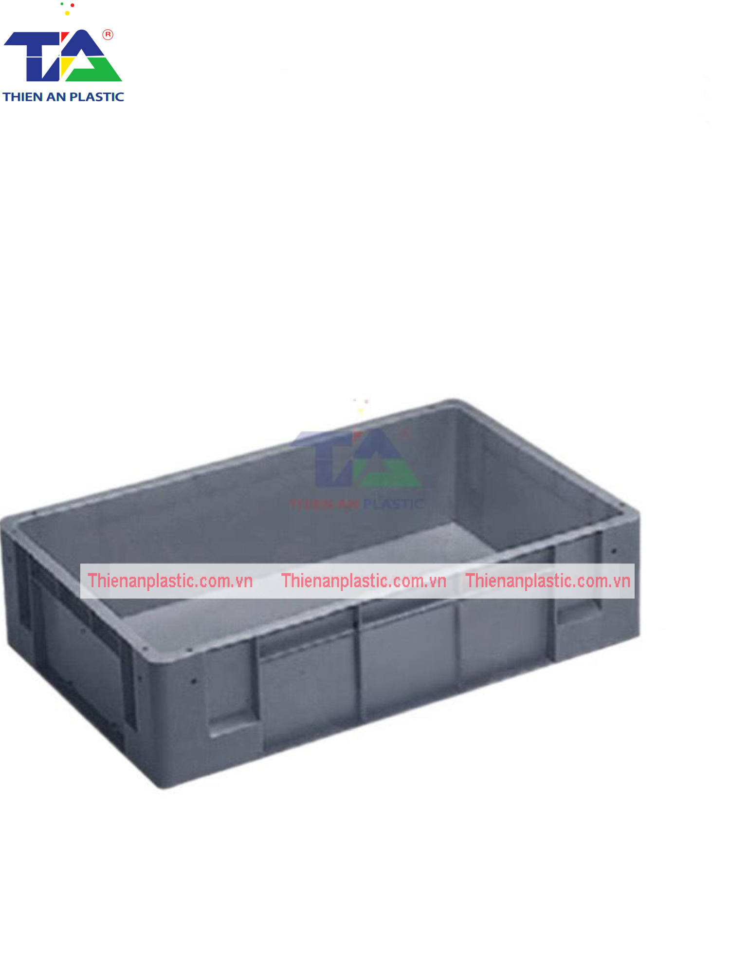 Thùng Nhựa Đặc NTC 742 (KT: 765 x 482 x 200mm)