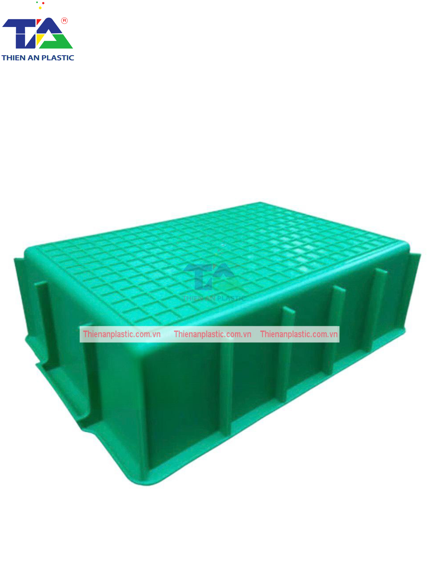 Thùng Nhựa Đặc YM003 (KT: 455 x 305 x 125mm)