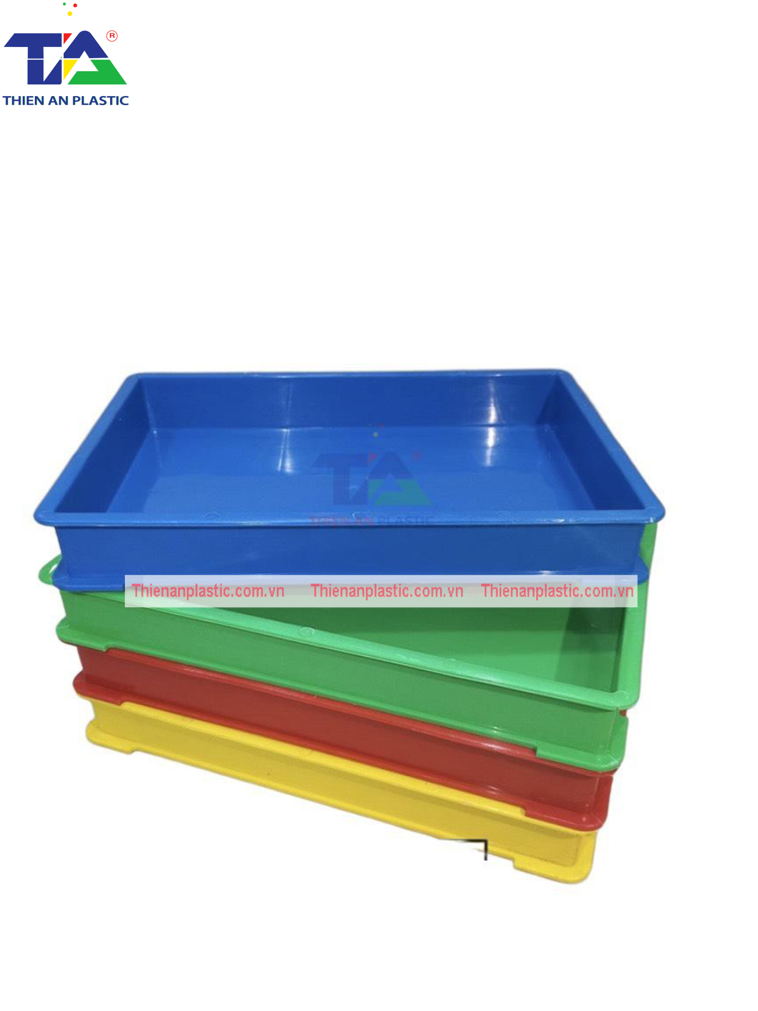 Thùng Nhựa Đặc YM006 (KT: 300 x 208 x 42mm)