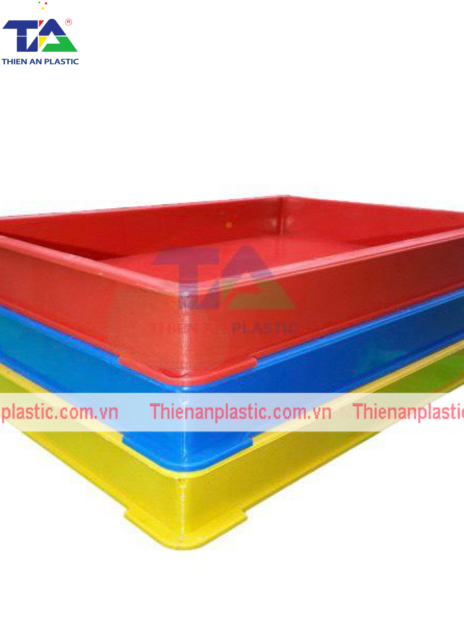 Thùng Nhựa Đặc YM006 (KT: 300 x 208 x 42mm)