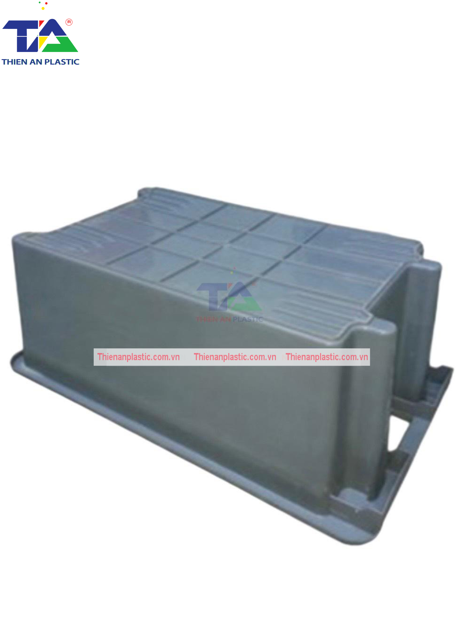 Thùng Nhựa Đặc YM008 (KT: 640 x 390 x 240mm)