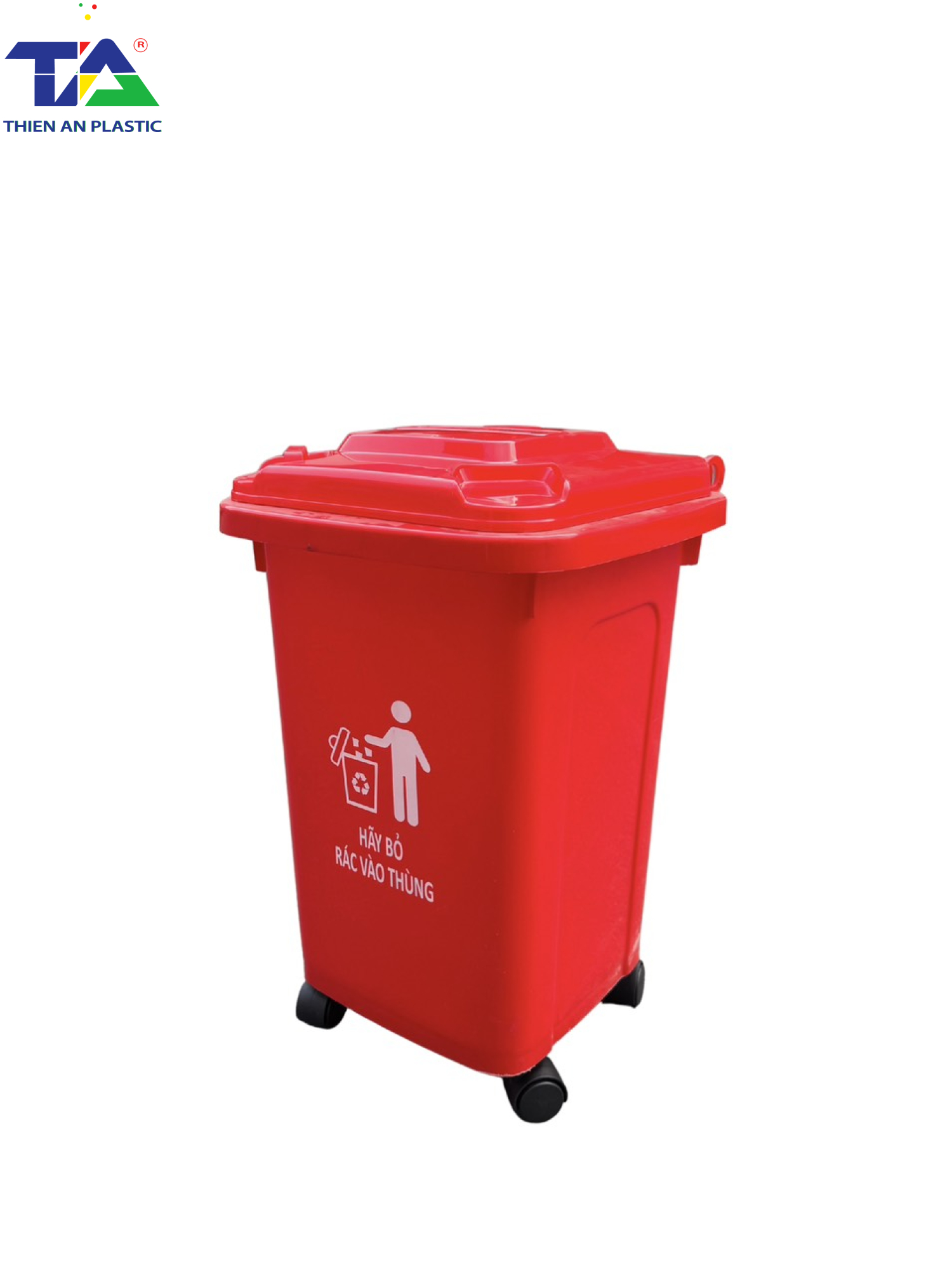 Thùng Rác Nhựa 30 Lít (KT: 380 x 350 x 520mm)