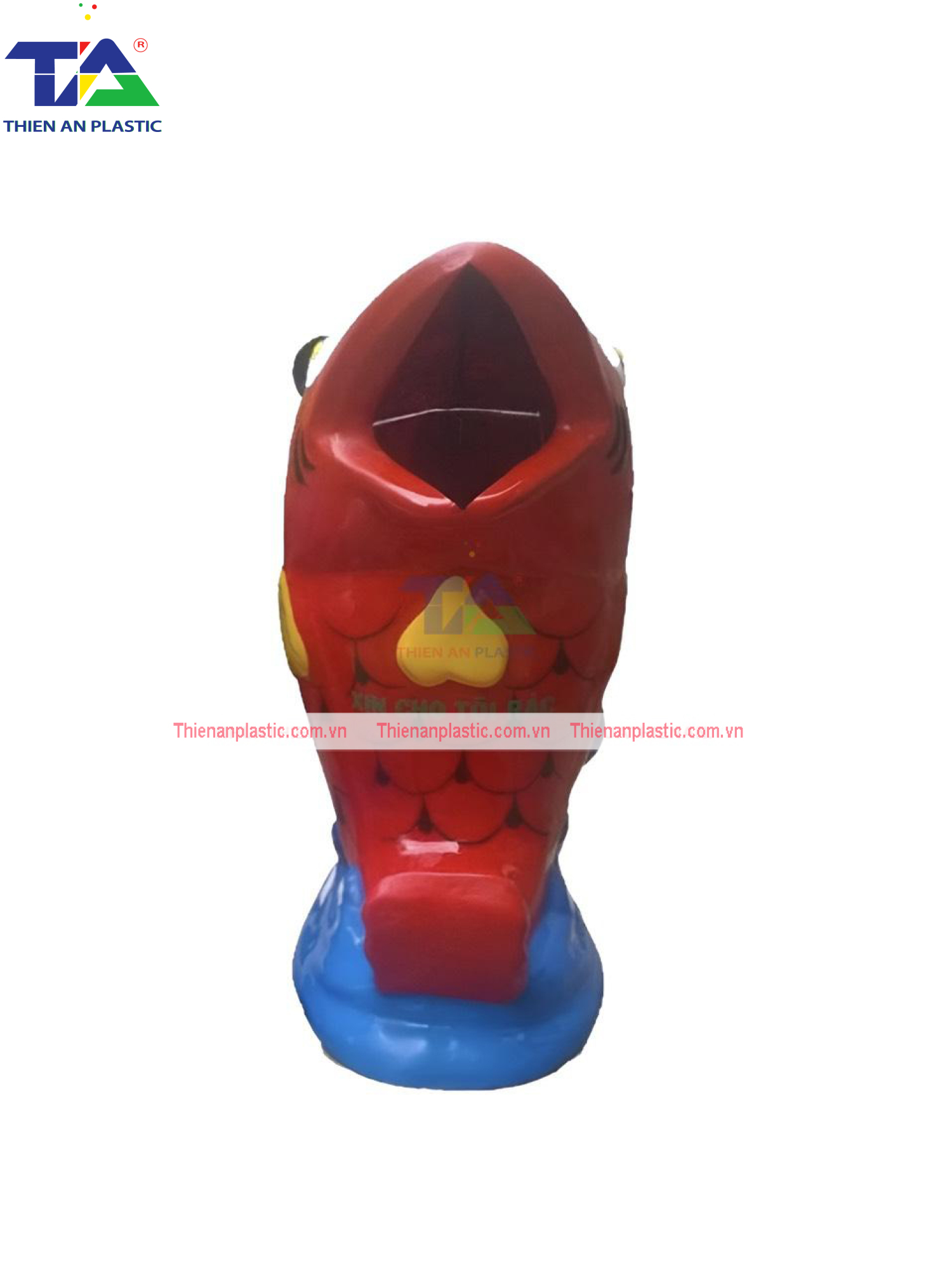 Thùng Rác Hình Cá Chép (KT: 720 x 520 x 1050 mm)
