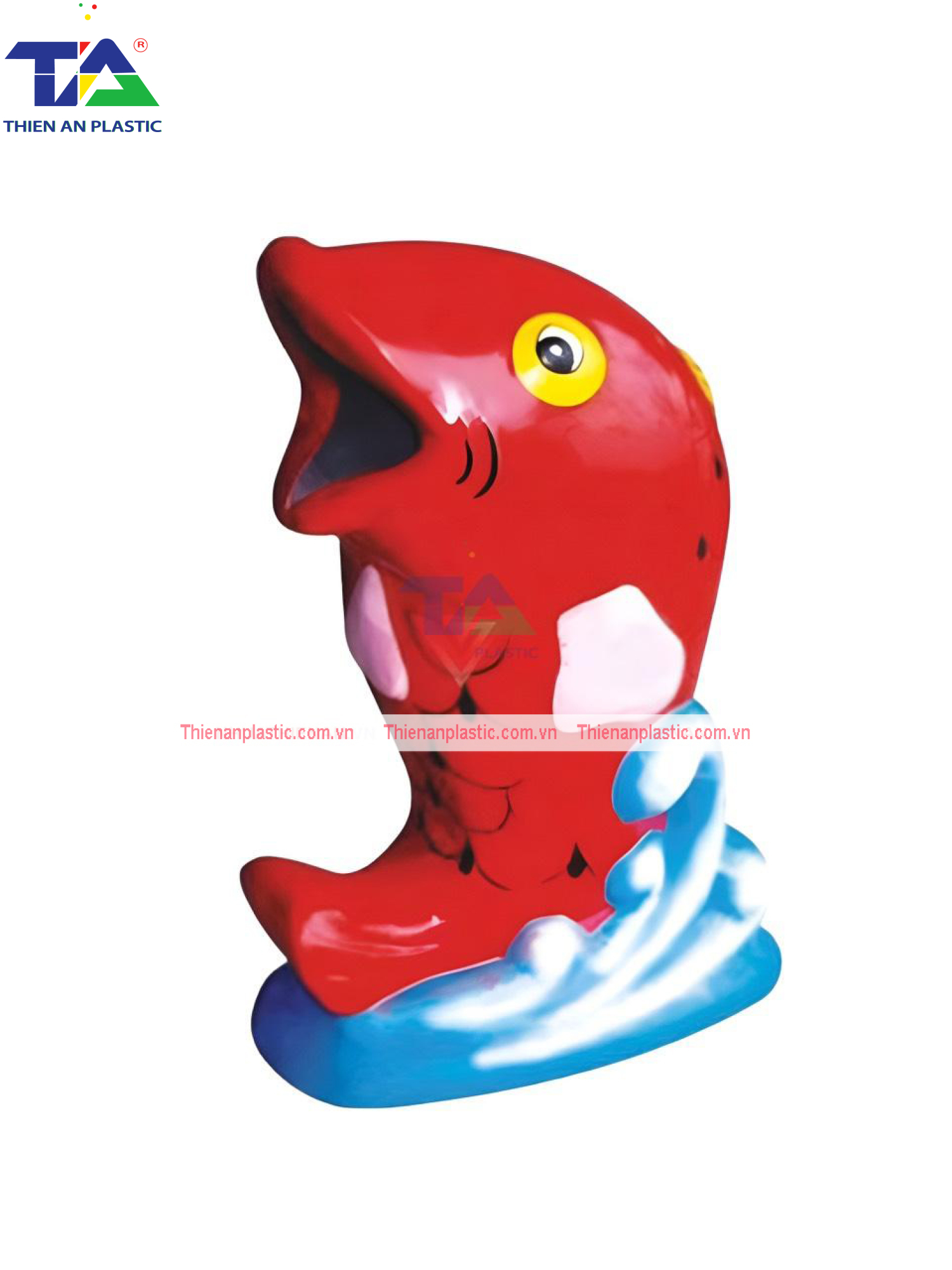 Thùng Rác Hình Cá Chép (KT: 720 x 520 x 1050 mm)