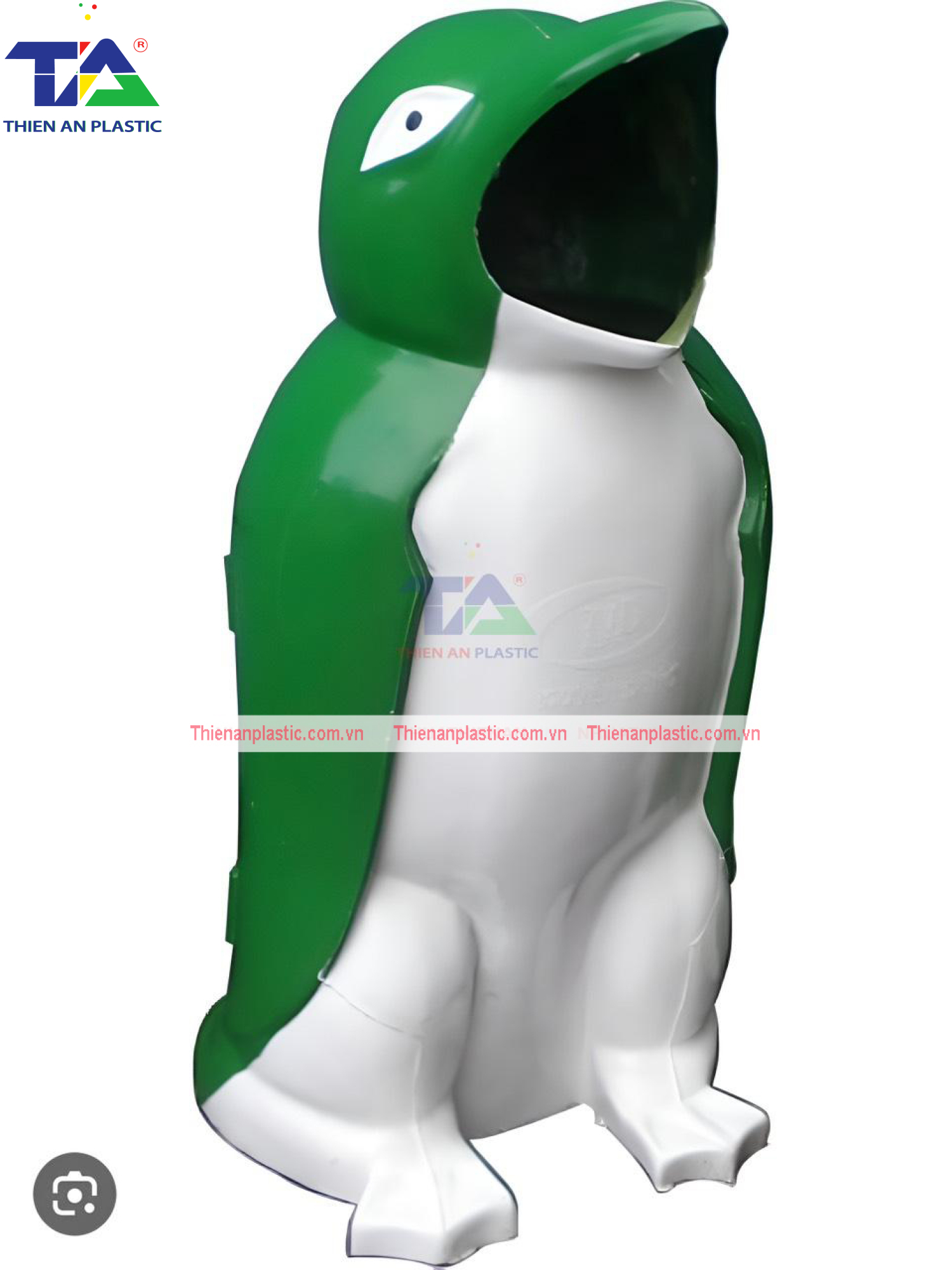 Thùng Rác Hình Chim Cánh Cụt (KT: 570 x 480 x 1090 mm)