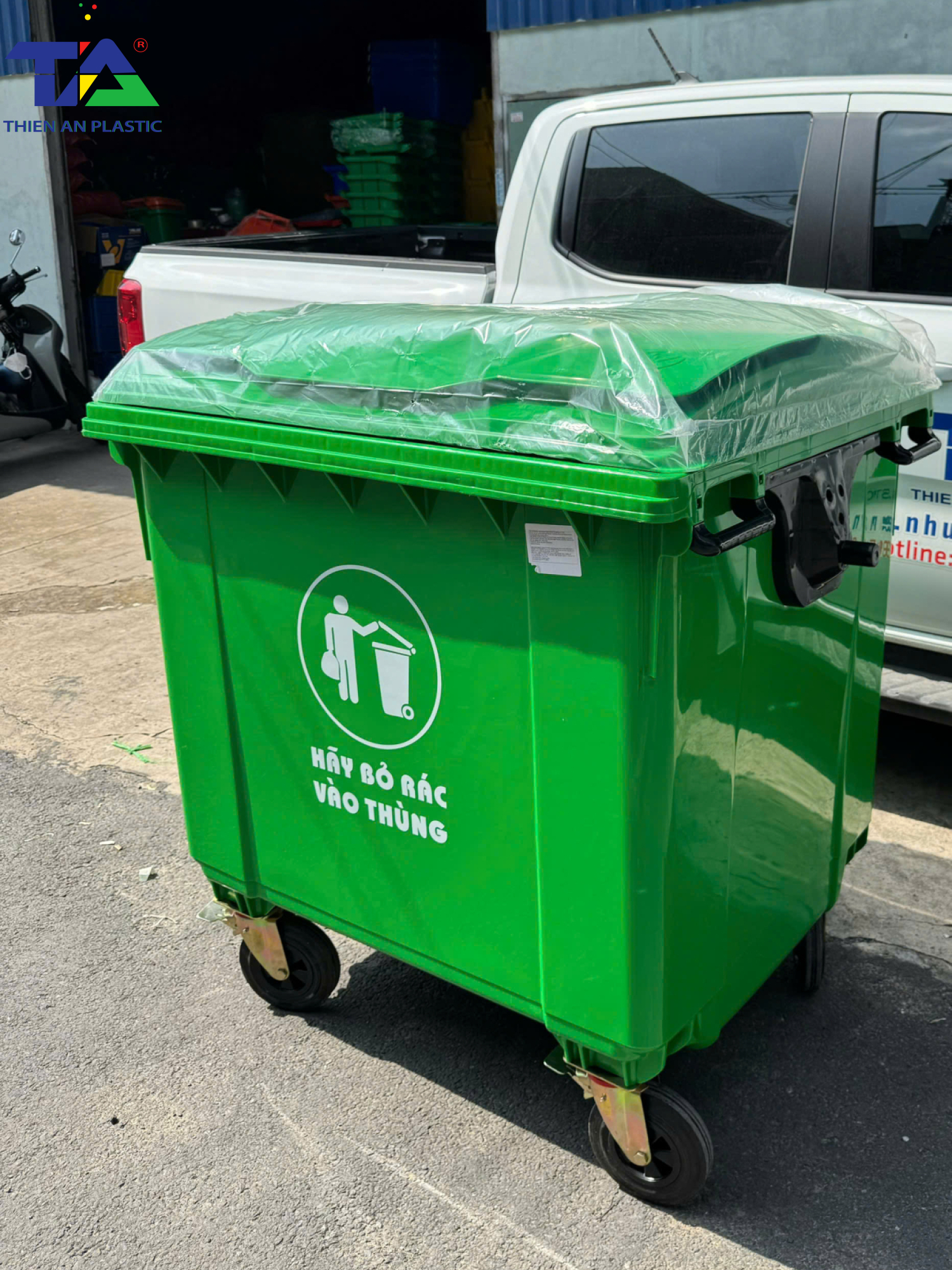 Thùng Rác Công Cộng 1100 Lít (1360 x 1060 x 1370mm)