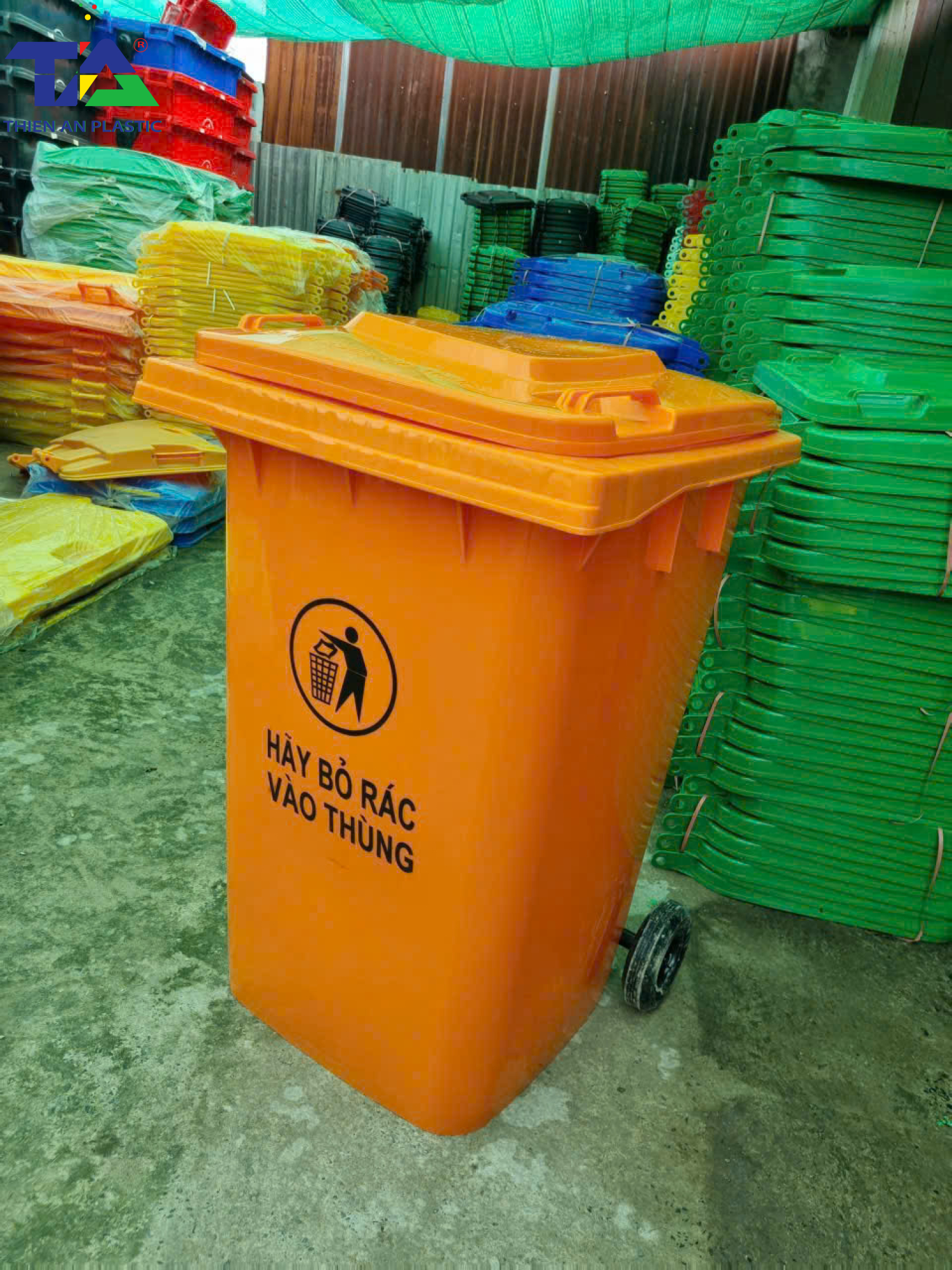 Thùng Rác Công Cộng 360 Lít (KT: 830 x 700 x 1110mm)