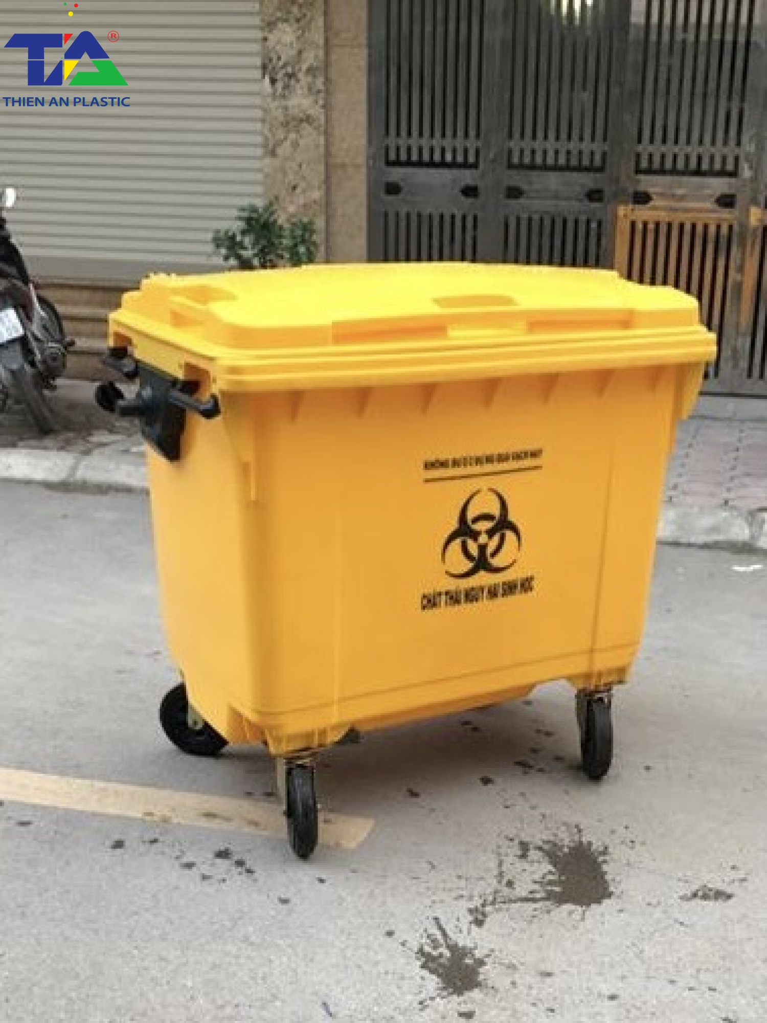 Thùng Rác Công Cộng 660 Lít (KT: 1350 x 830 x 1110mm)