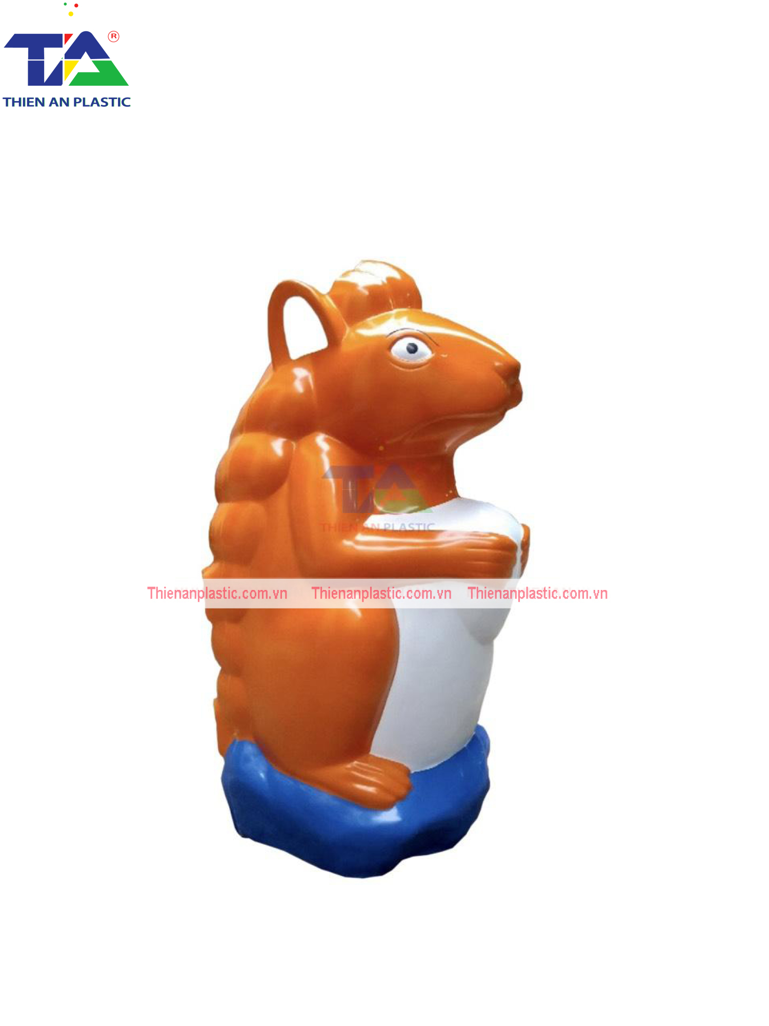 Thùng Rác Hình Con Sóc (KT: 580 x 500 x 1060 mm)