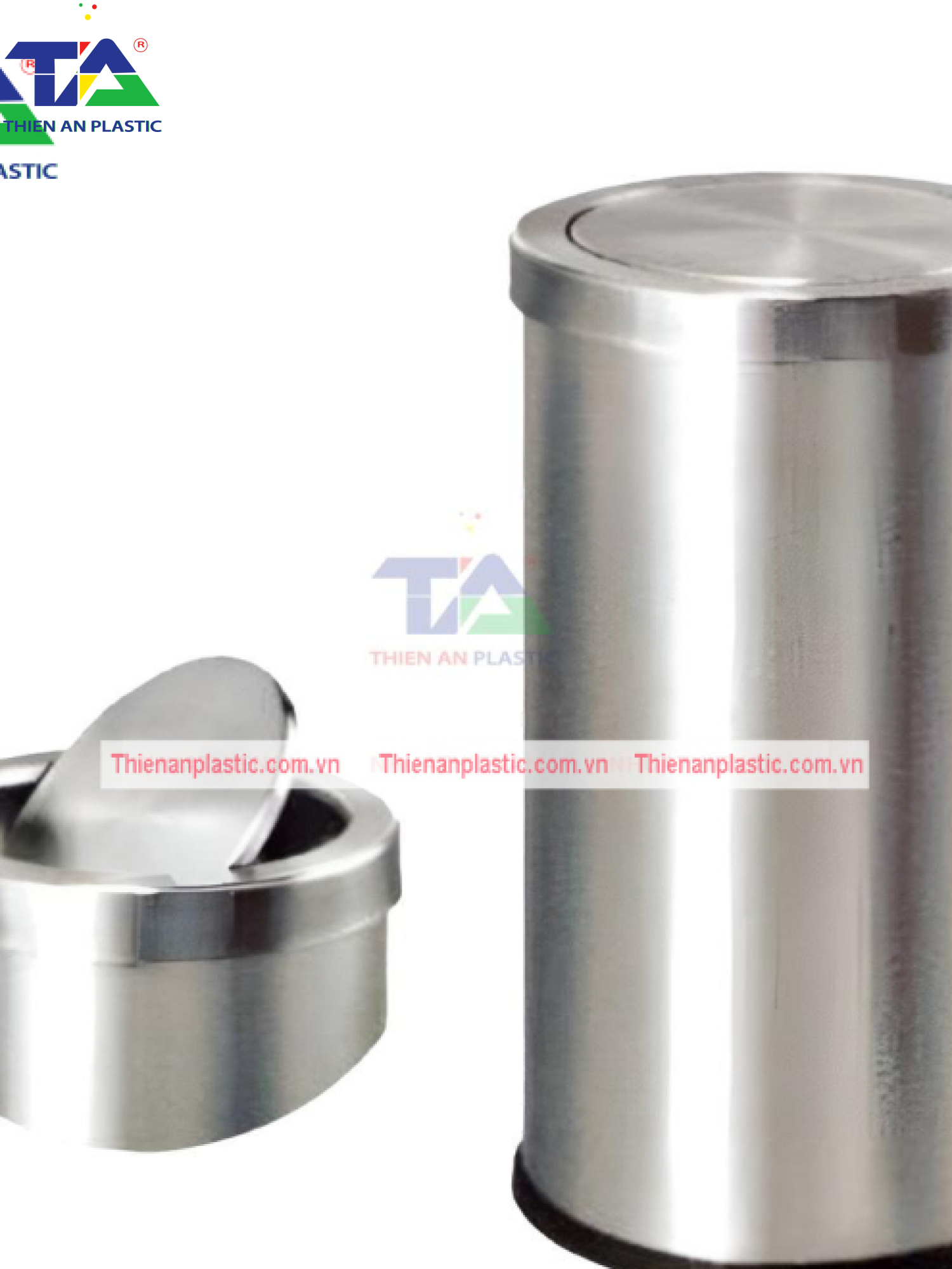 Thùng Rác Inox Nắp Lật TA3(KT: Ø480 x 830mm)