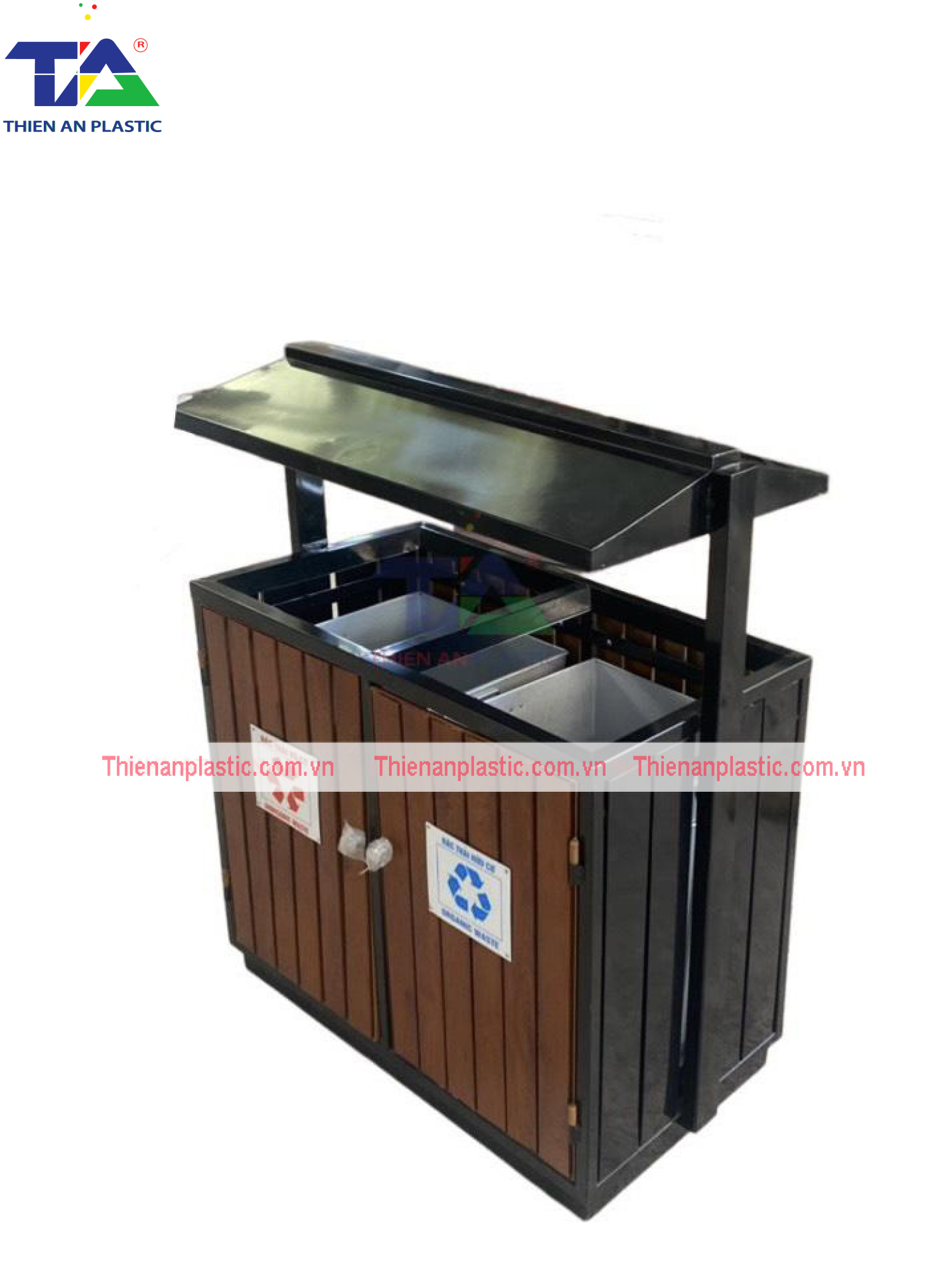 Thùng Rác Phân Loại 2 Ngăn(KT: 900 x 480 x 890mm)