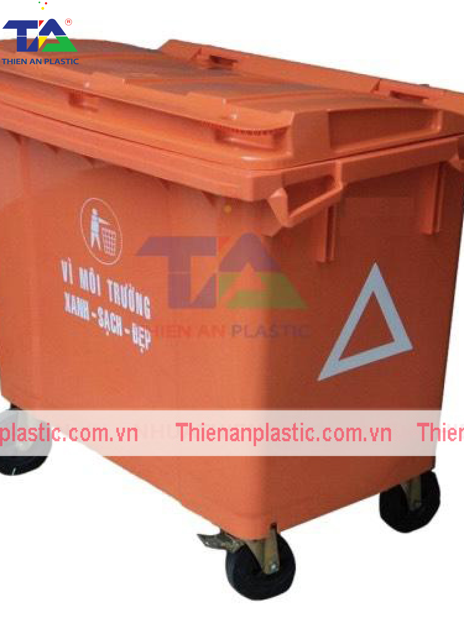 Thùng Rác Nhựa 1100 Lít (KT: 1360 x 1060 x 1370mm)