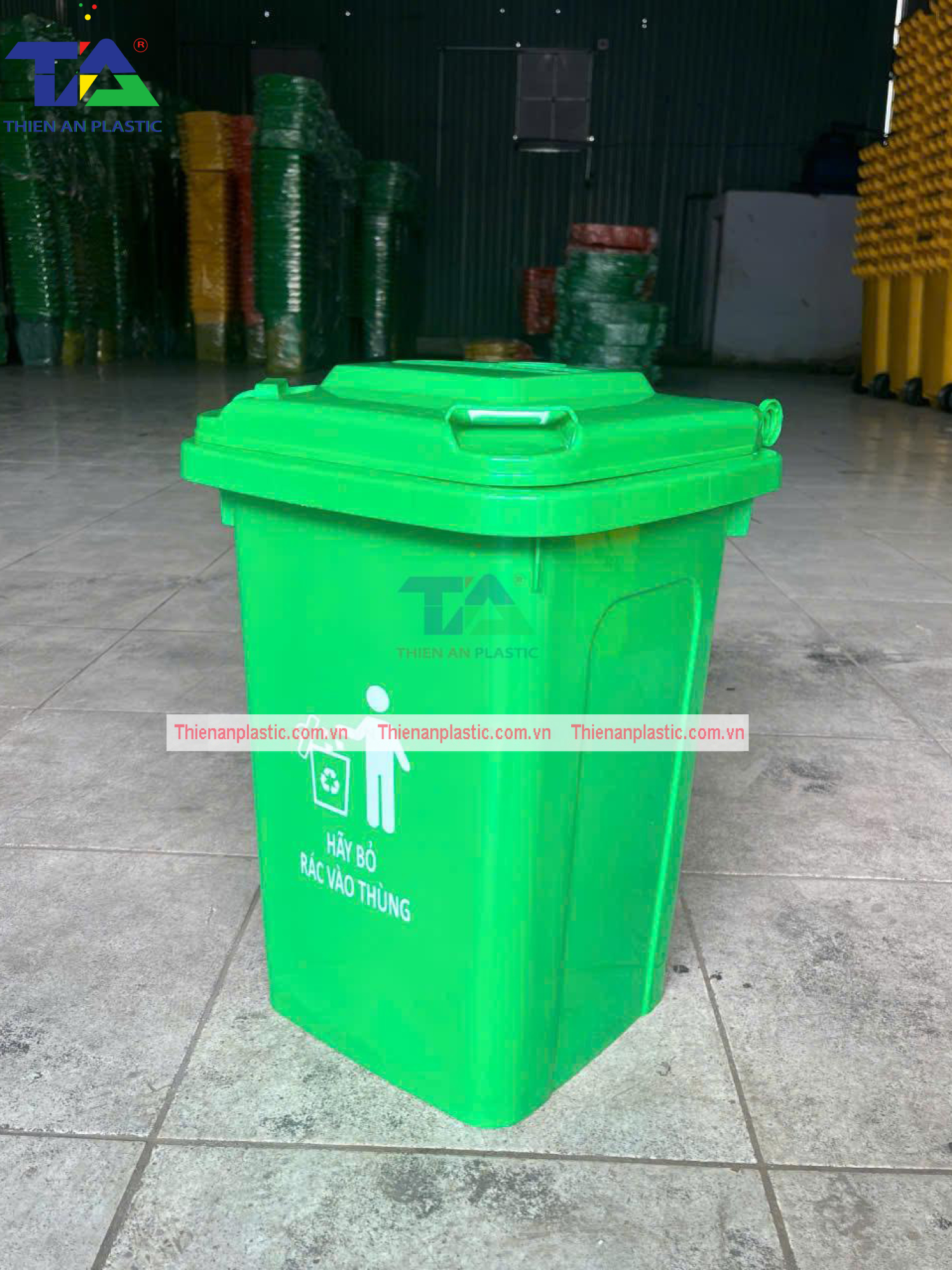 Thùng Rác Nhựa 30 Lít (KT: 380 x 350 x 520mm)