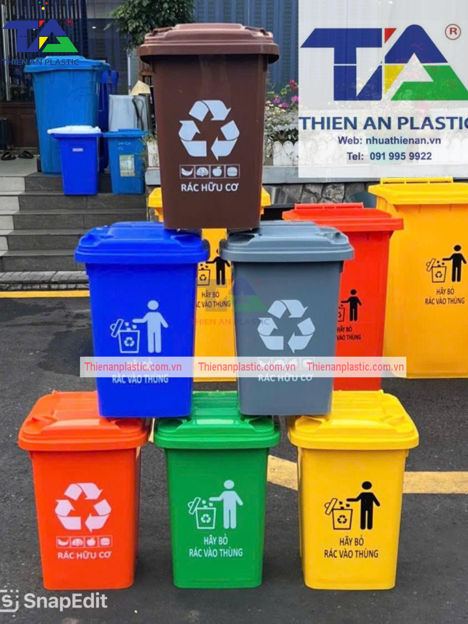 Thùng Rác Nhựa 30 Lít (KT: 380 x 350 x 520mm)