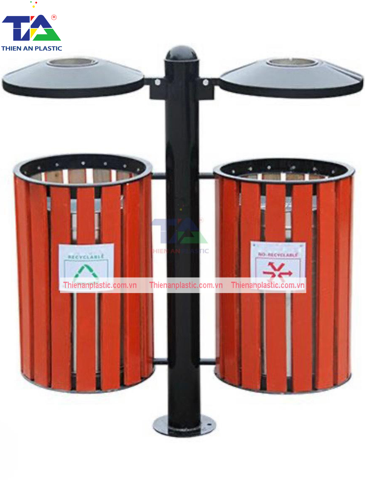 Thùng Rác Treo Đôi Giả Gỗ(KT: 900 x 360 x H1035 mm)