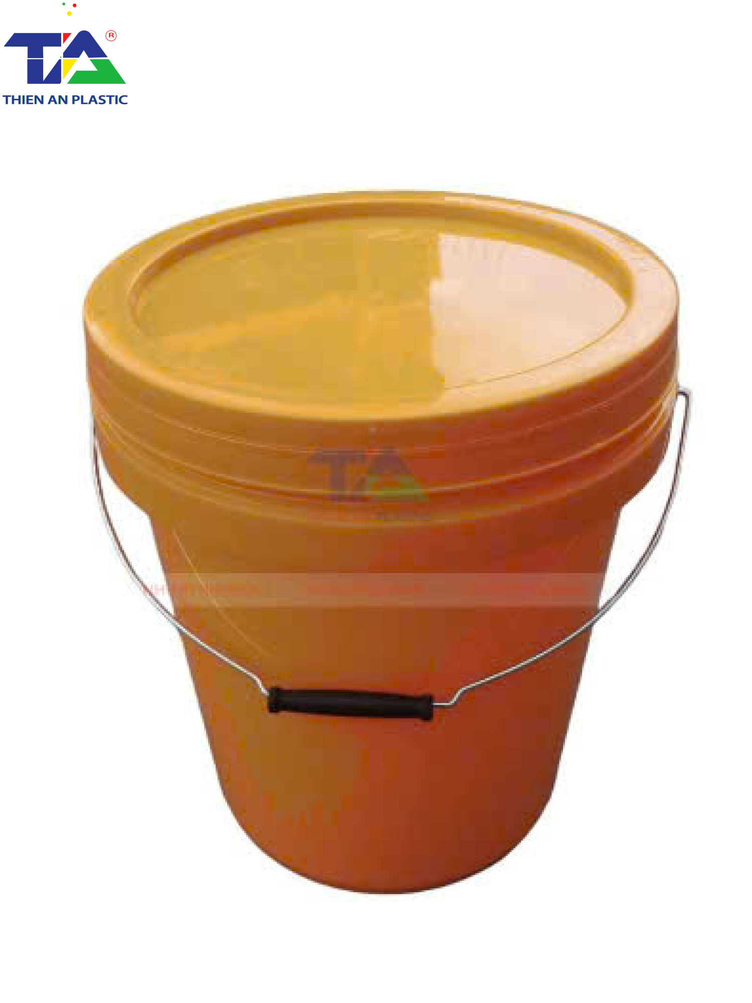 Thùng (Xô Nhựa) 18 Lít Màu Vàng (KT: Ø310 x 345 mm)