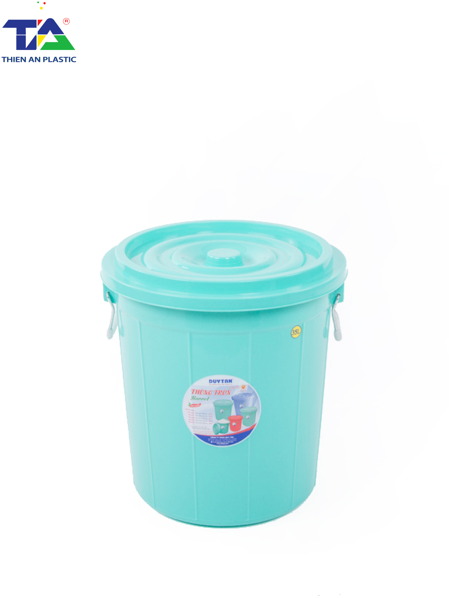 Thùng Tròn Có Nắp 35L (KT: 390 x 390 x H415 mm)