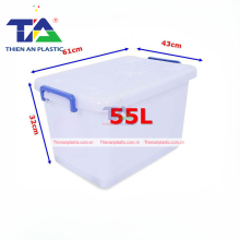Thùng Vuông Có Nắp 55 Lít (KT: 610 x 430 x 320mm)