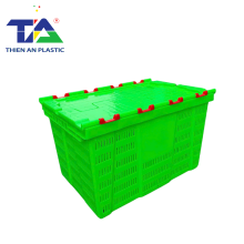 Thùng Nhựa Hở Có Nắp (KT: 600 x 400 x 355mm)