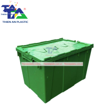 Thùng Nhựa Có Nắp Màu Lá (KT: 600 x 400 x 365mm)