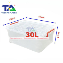 Thùng Vuông Có Nắp 30 Lít (KT: 570 x 380 x 210mm)