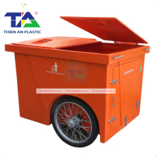 Thùng Rác Composite 1000 Lít 3 Bánh Hơi (KT: 1400 x 1030 x 1000mm)