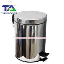 Thùng Rác Inox Đạp Chân Tròn 20L(KT: Ø285 x 445mm)