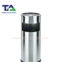 Thùng Rác Inox Gạt Tàn Tròn(KT: Ø300 x 610mm)