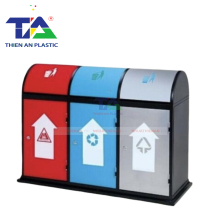 Thùng Rác Ngoài Trời 3 Ngăn(KT: 1280 x 480 x 890mm)
