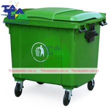 Thùng Rác Nhựa 1100 Lít (KT: 1360 x 1060 x 1370mm)