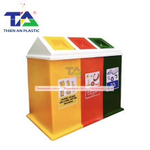 Thùng Rác Phân Loại 3 Ngăn Composite (KT: 1100 x 620 x 900mm)
