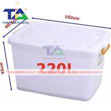 Thùng Vuông Có Nắp 220 Lít (KT: 1020 x 605 x 460mm)