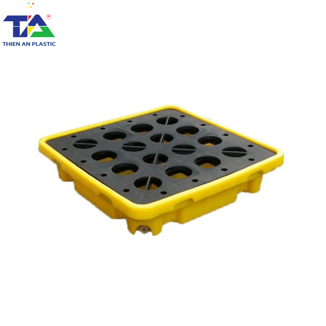 Pallet Nhựa Chống Tràn 1 phuy (KT: 680 x 680 x 150mm)