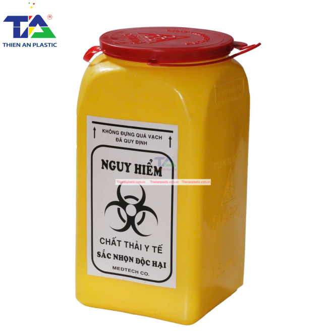 Hộp Nhựa Đựng Kim Tiêm TA1 (KT: 100 x 100 x 200m)