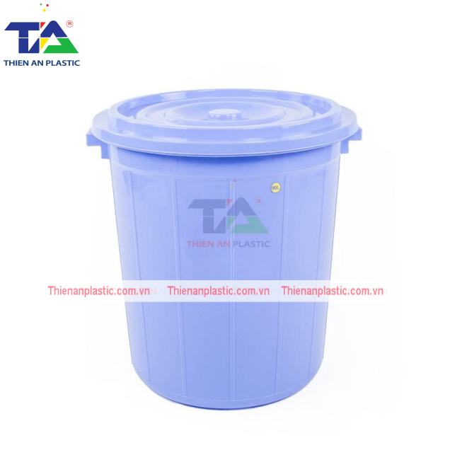 Thùng Tròn Có Nắp 120L (KT:  600 x 600 x H680 mm)