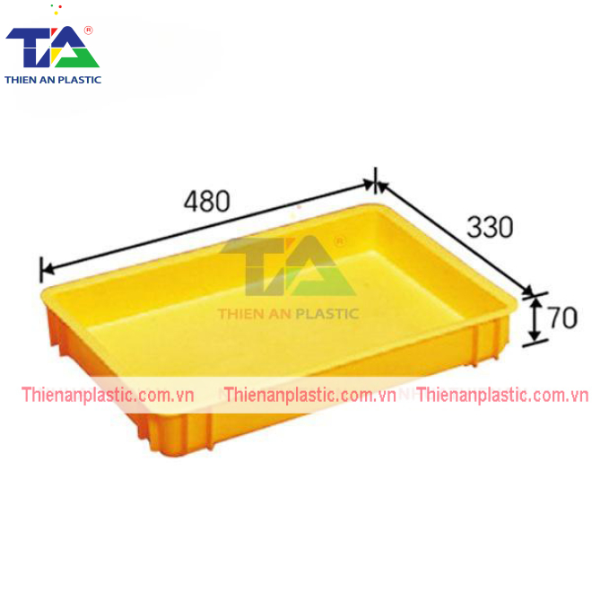 Thùng Nhựa Đặc NMP 302 (KT: 483 x 333 x 70mm)