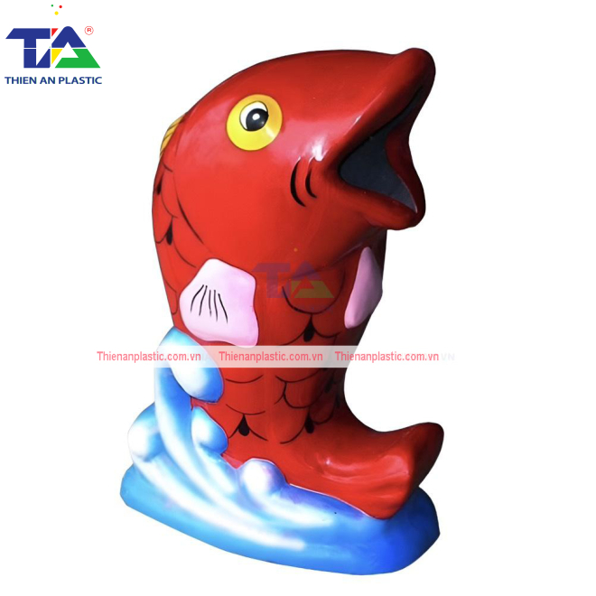 Thùng Rác Hình Cá Chép (KT: 720 x 520 x 1050 mm)