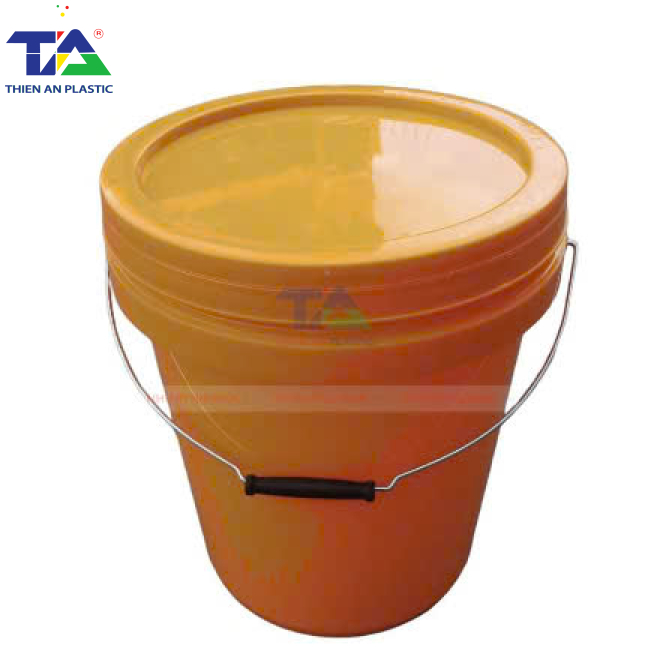 Thùng (Xô Nhựa) 18 Lít Màu Vàng (KT: Ø310 x 345 mm)